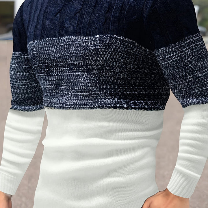 Graham | Kleurblok Crew Neck Trui