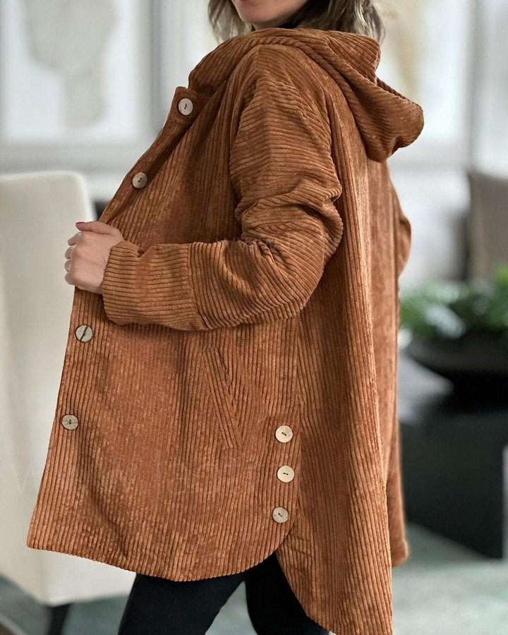 Cordia - Comfortabele Cord-Jack met Kap