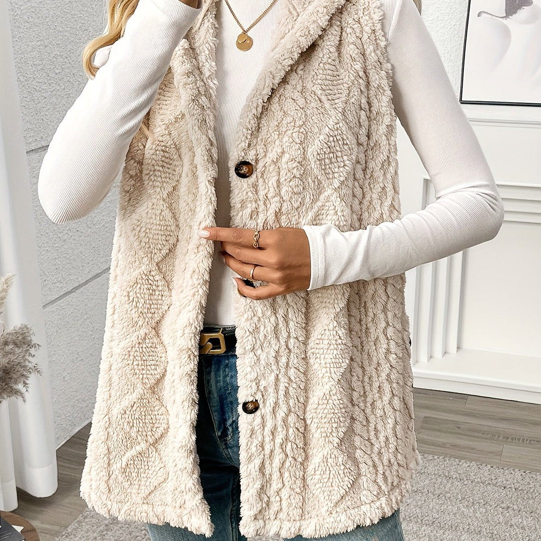Lorna | Gezellige Hooded Mouwloze Vest