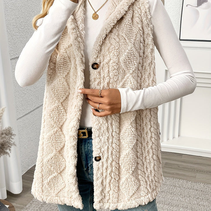 Lorna | Gezellige Hooded Mouwloze Vest