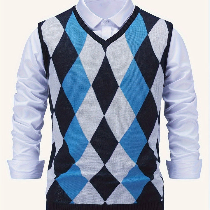 Chandler | Klassieke Argyle Sweater Vest