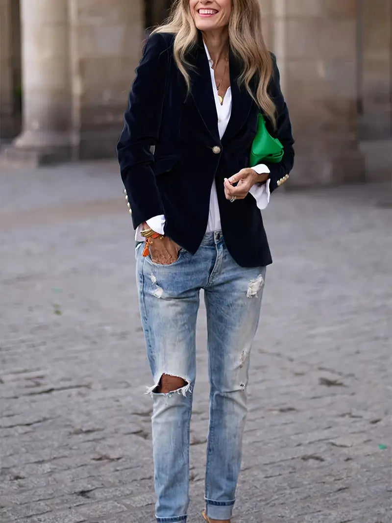 Julissa - Elegante Fluwelen Blazer