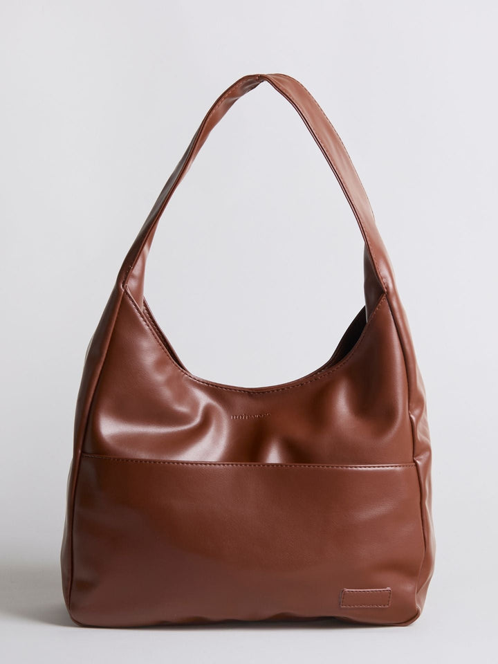 Minimalistisch vegan leer hobo schoudertas
