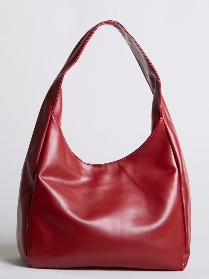 Minimalistisch vegan leer hobo schoudertas