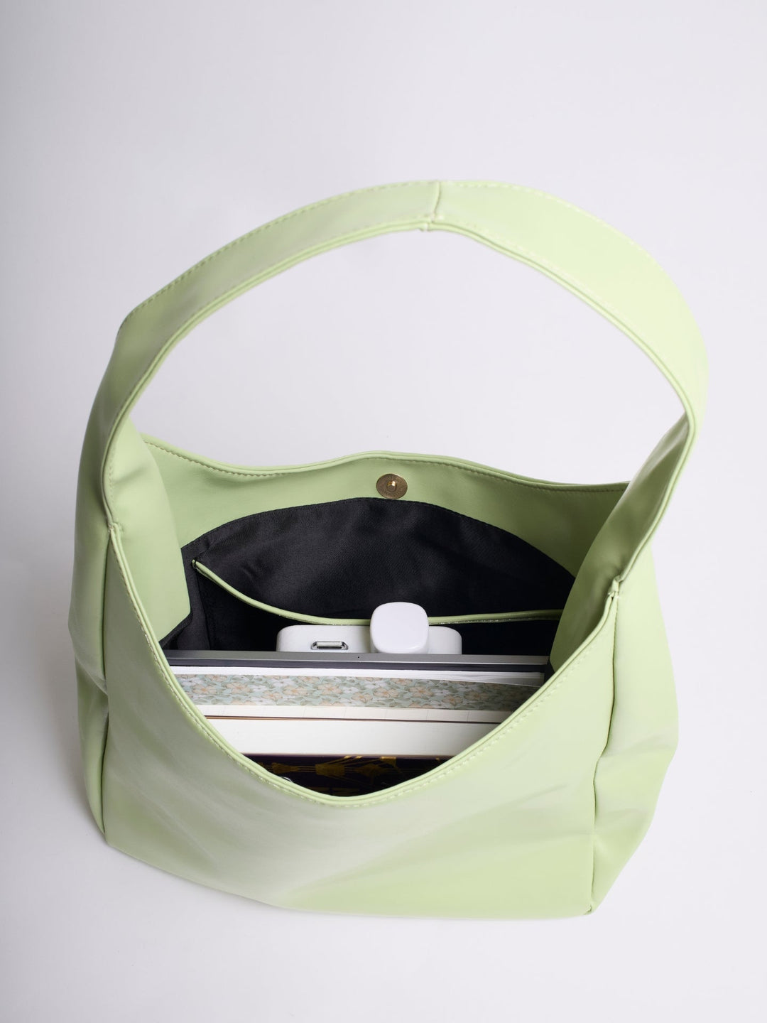 Minimalistisch vegan leer hobo schoudertas