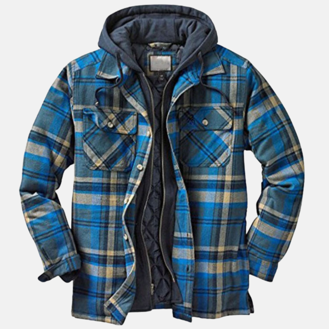 Rhett | Robuuste Geruite Hoodie Jas