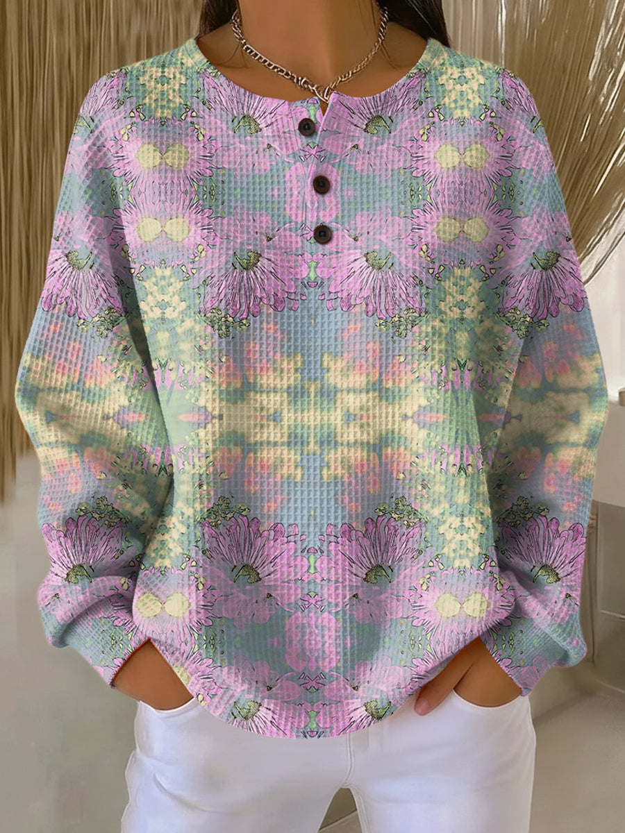 Alma | Pullover met etnisch bloemenpatroon