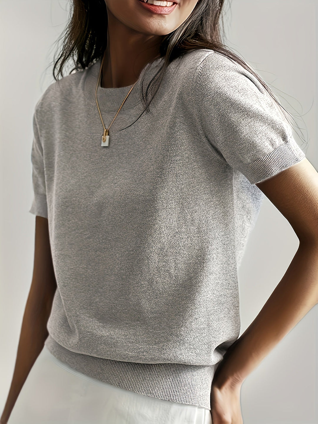 Leah - Casual Korte Mouw Top