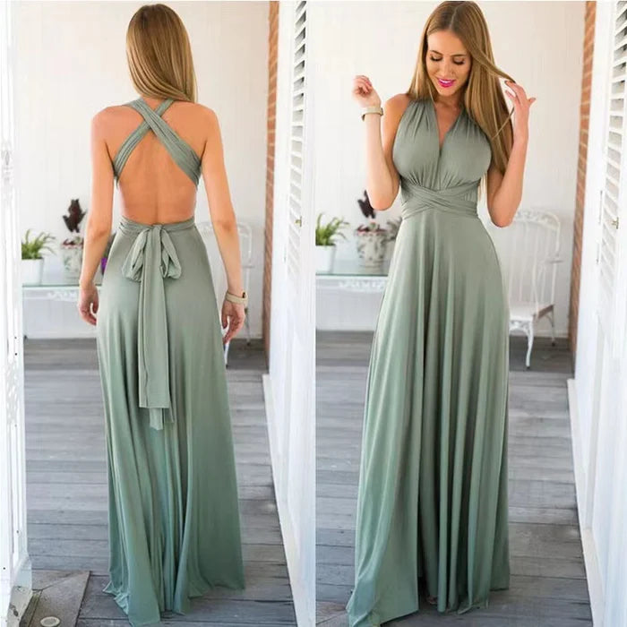 Kensi - Maxi jurk met wikkel top