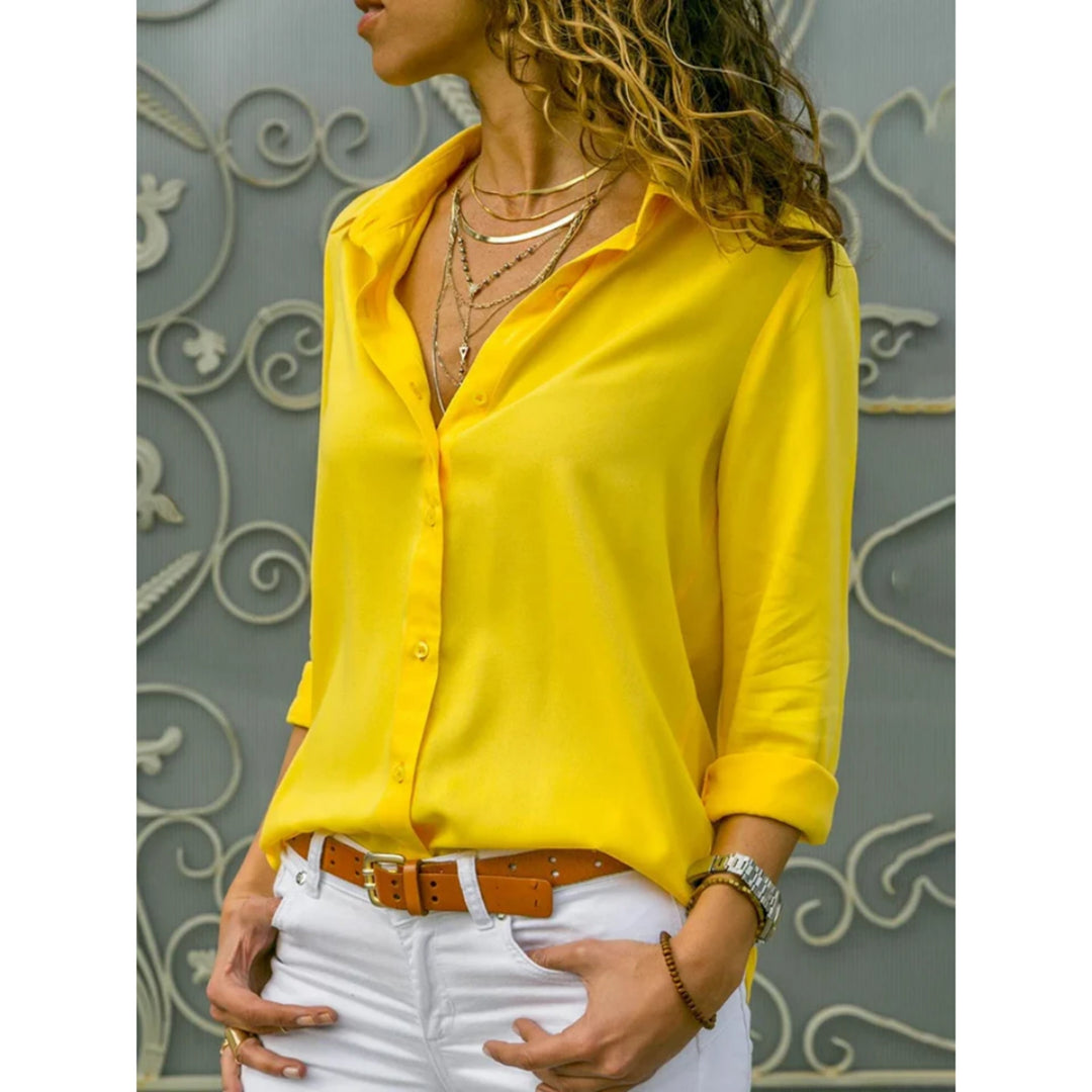 Elegante dames blouse met lange mouwen