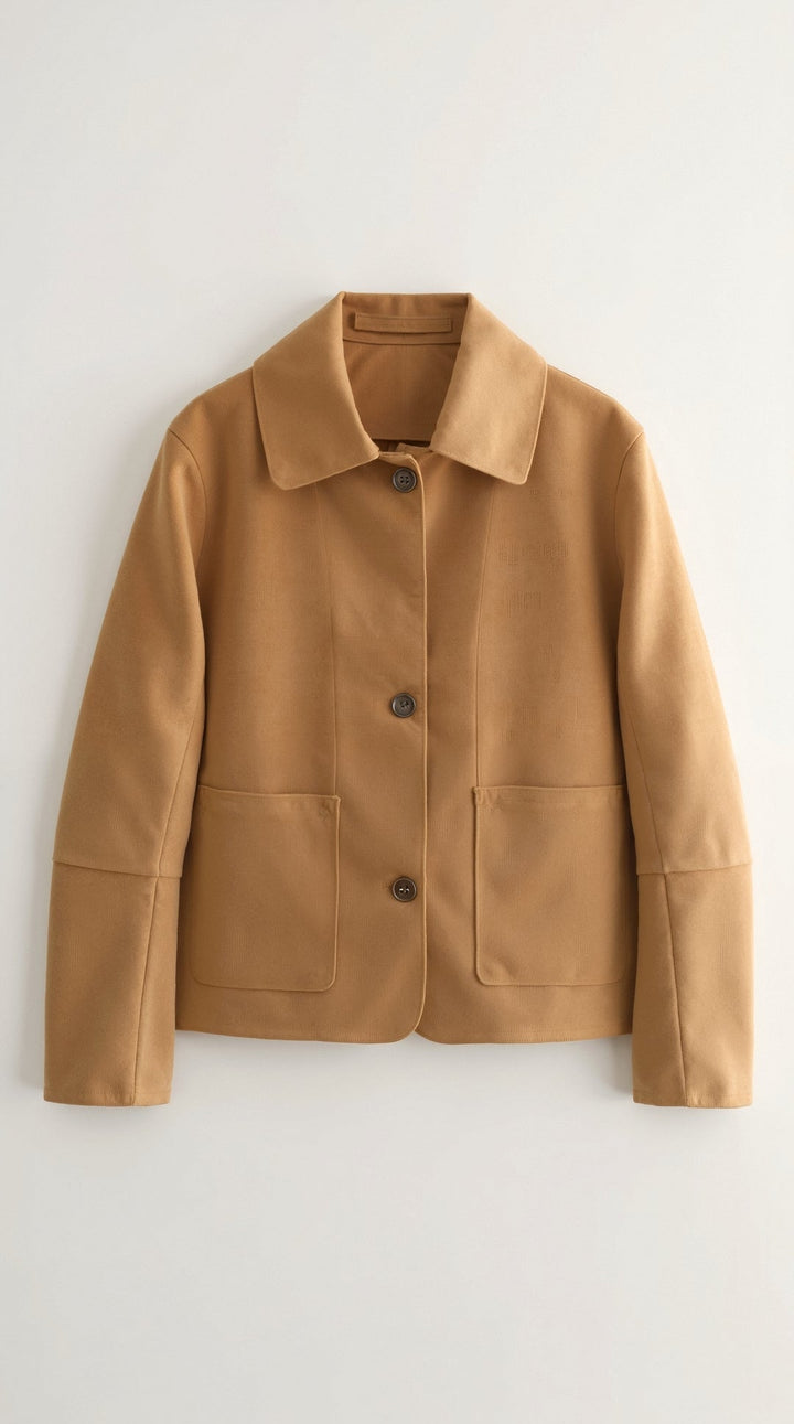 Korte Jacke Met Knopsluiting Voor Casual Dagen