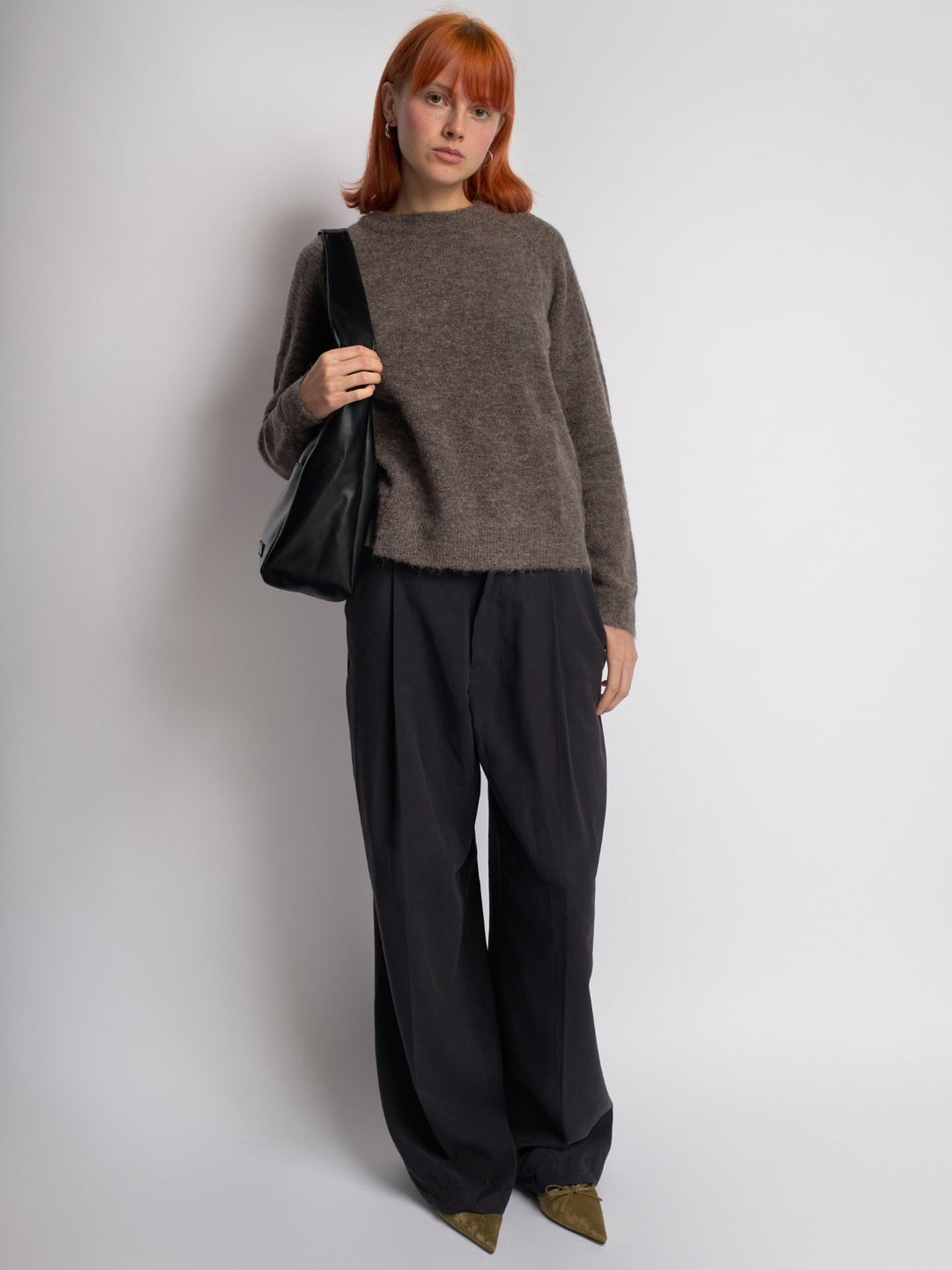 Minimalistisch vegan leer hobo schoudertas