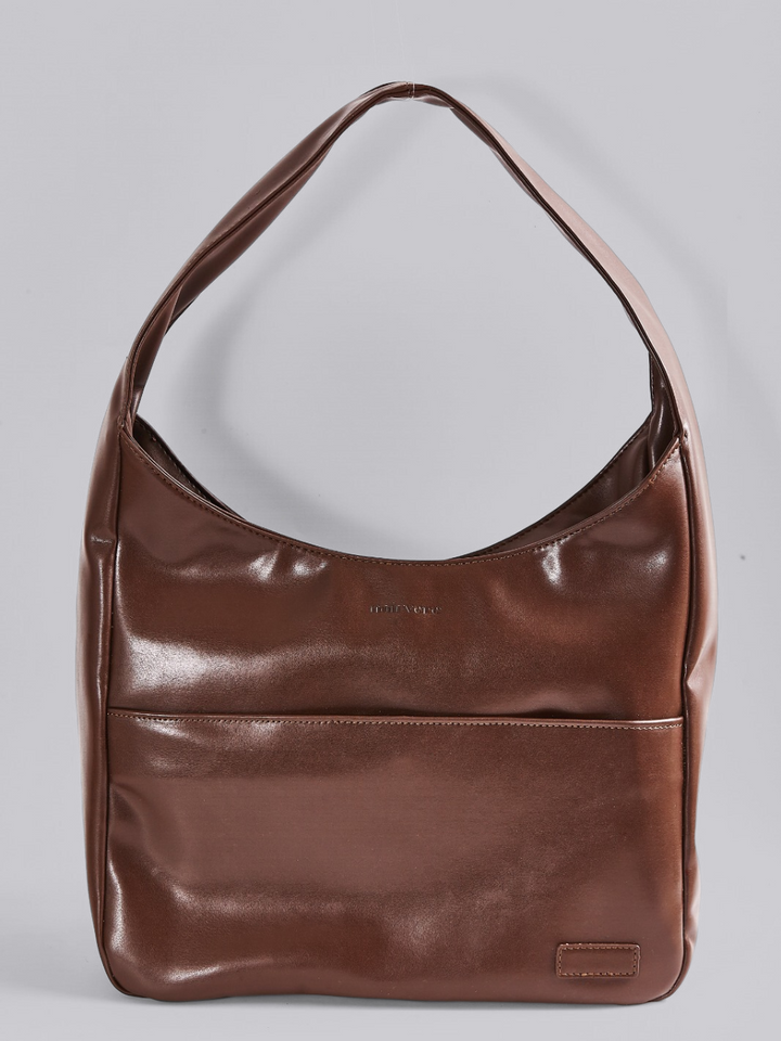 Minimalistisch vegan leer hobo schoudertas