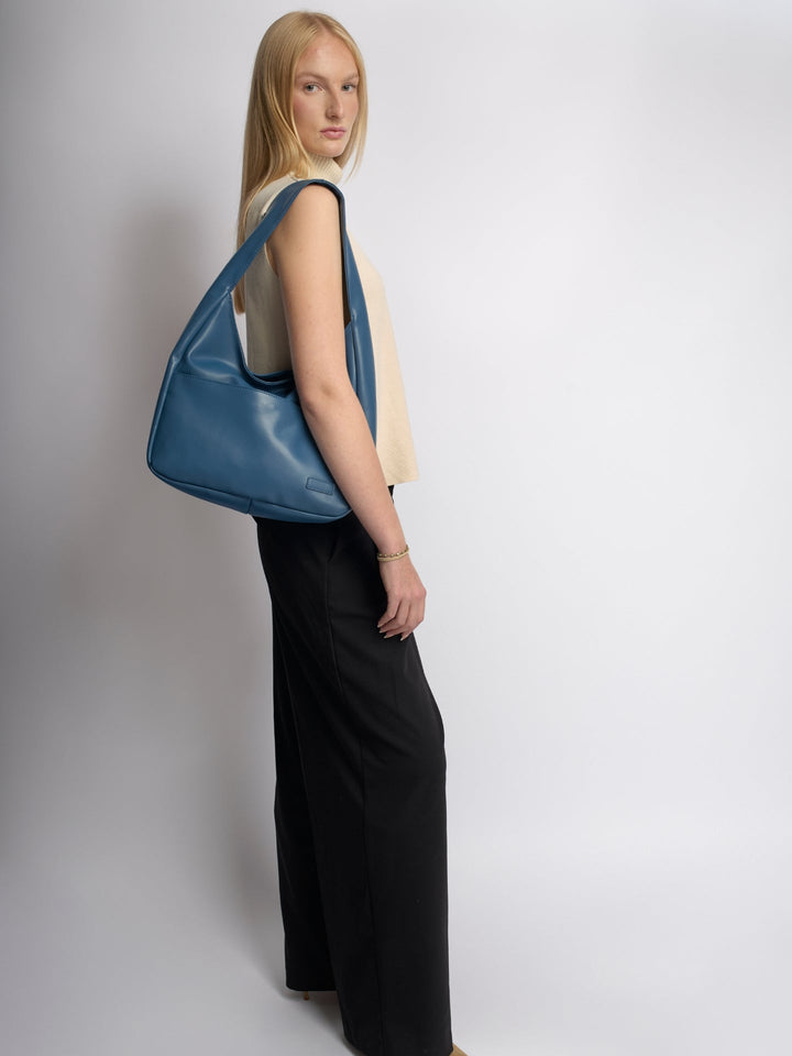 Minimalistisch vegan leer hobo schoudertas
