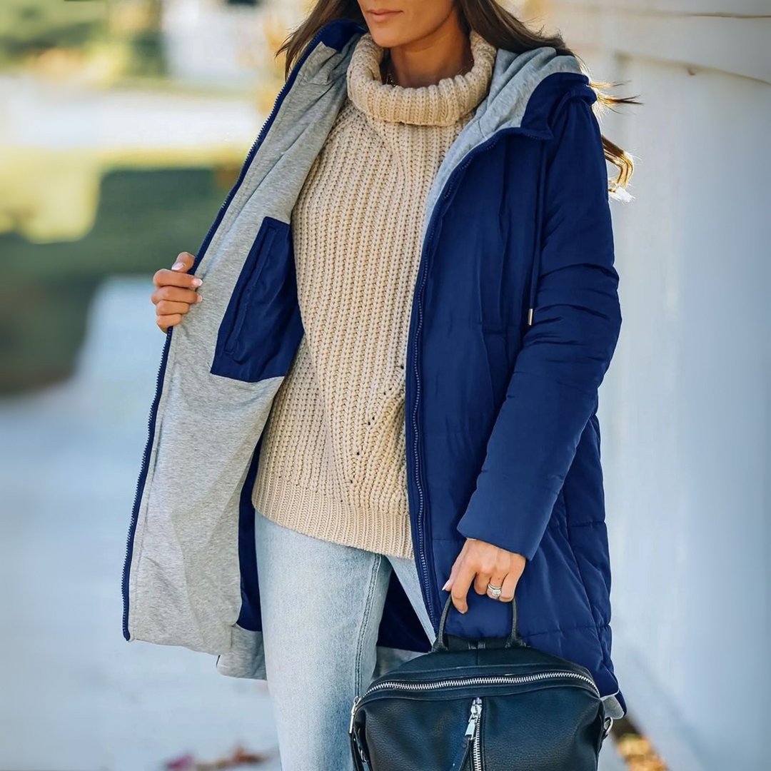 Rae - Casual Capuchonnschildpadden-Donsjas