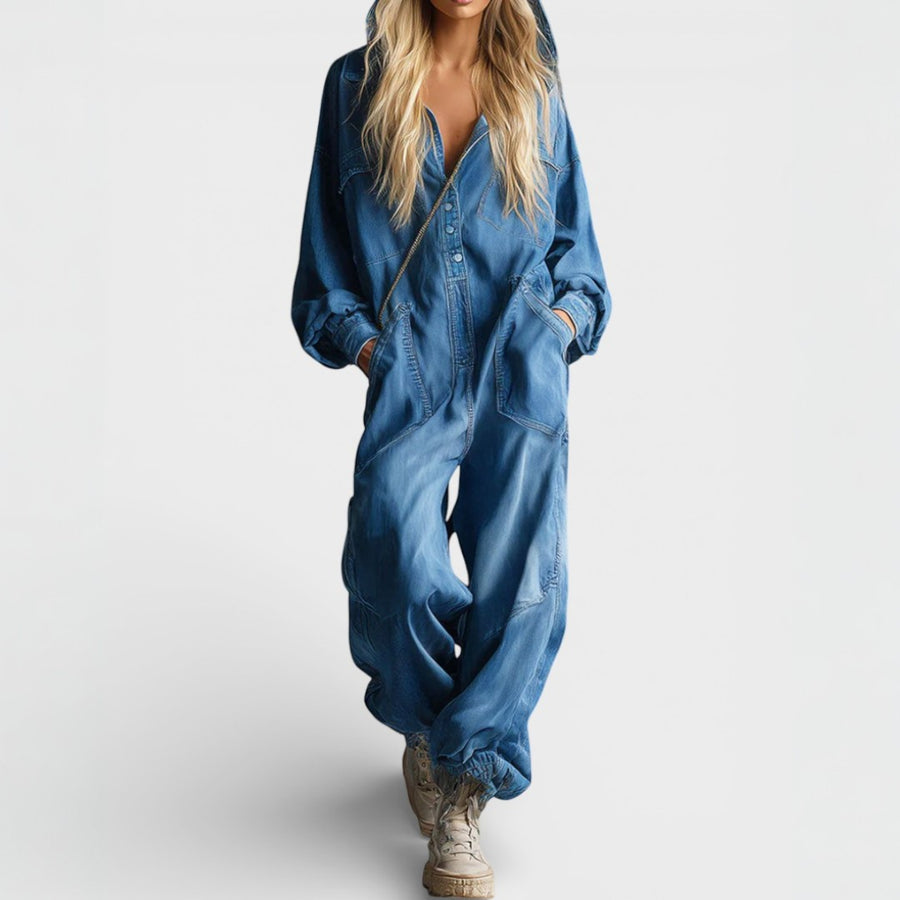 Sierra | Lange Mouwen Hoodie Jumpsuit