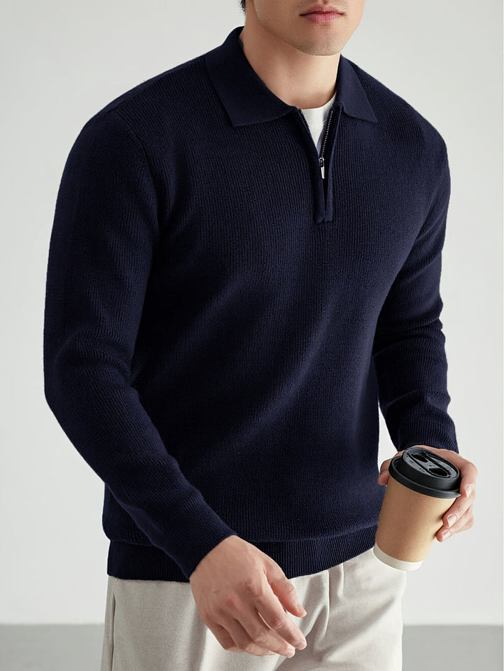 Donovan | Verfijnde Quarter-Zip Polo Trui