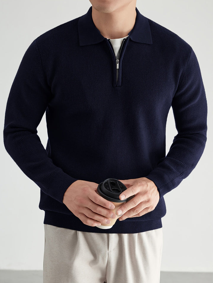 Donovan | Verfijnde Quarter-Zip Polo Trui