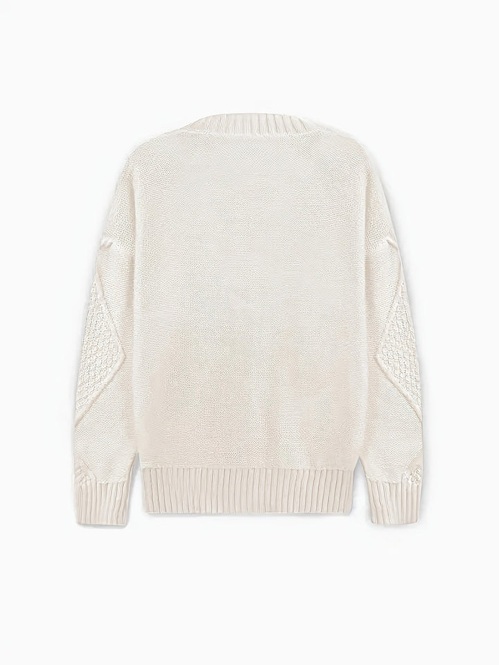 Lucinda | Gezellige Kabelgebreide Knopen Cardigan