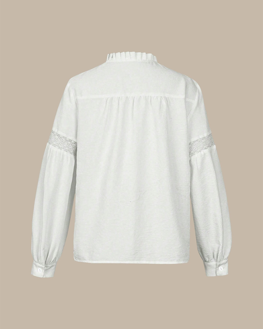 Casual Blouse Voor Dames Met Ruches En Gegolfde Textuur