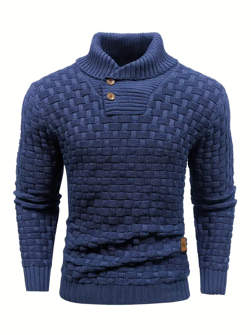 Heren Textured Half-Zip Breisweater