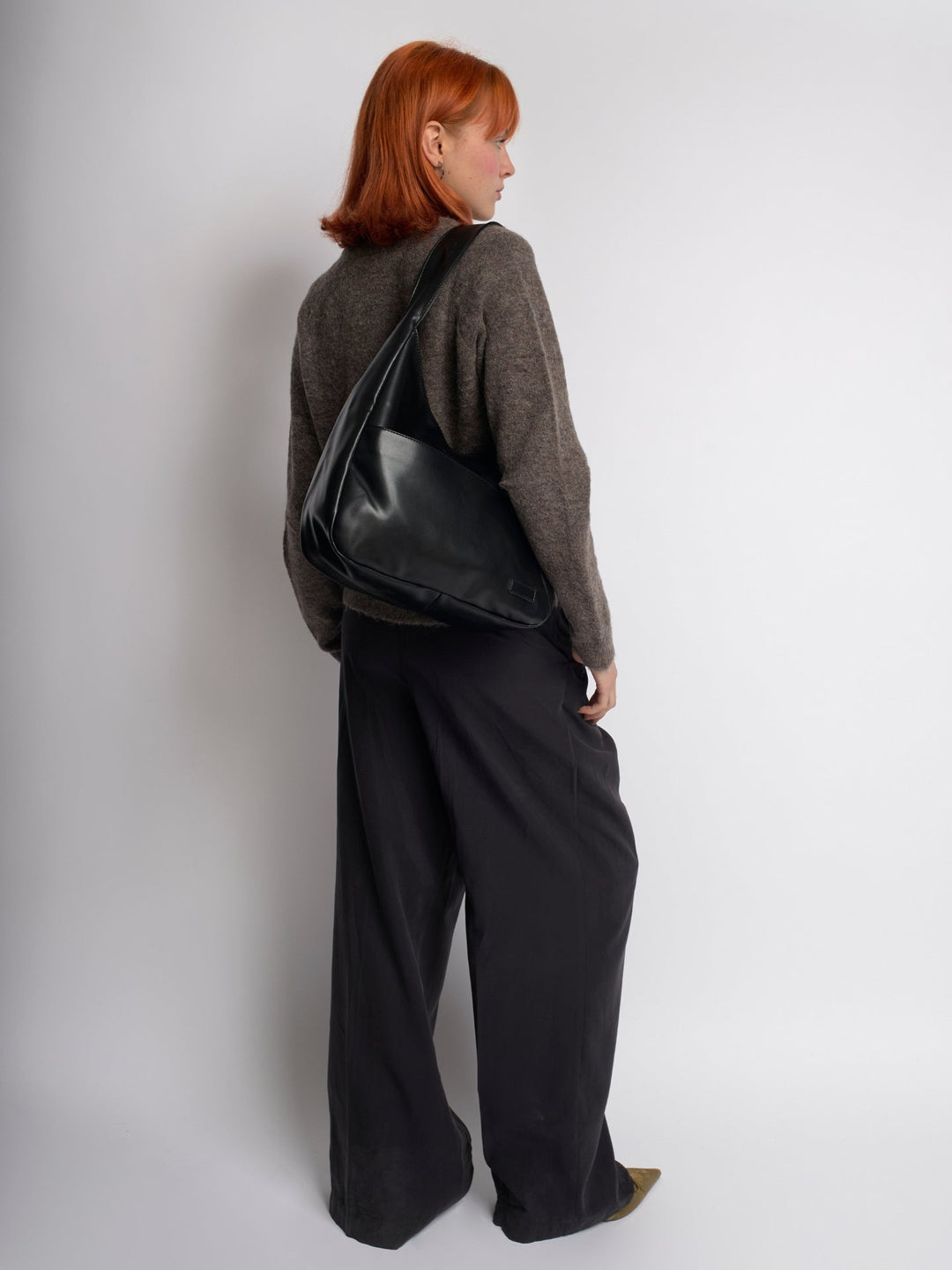 Minimalistisch vegan leer hobo schoudertas