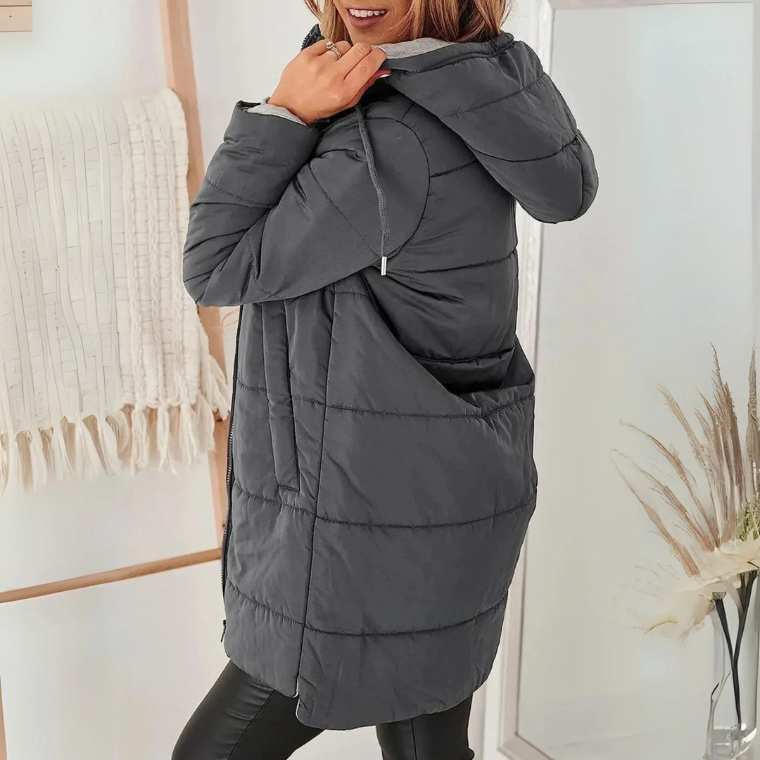 Rae - Casual Capuchonnschildpadden-Donsjas