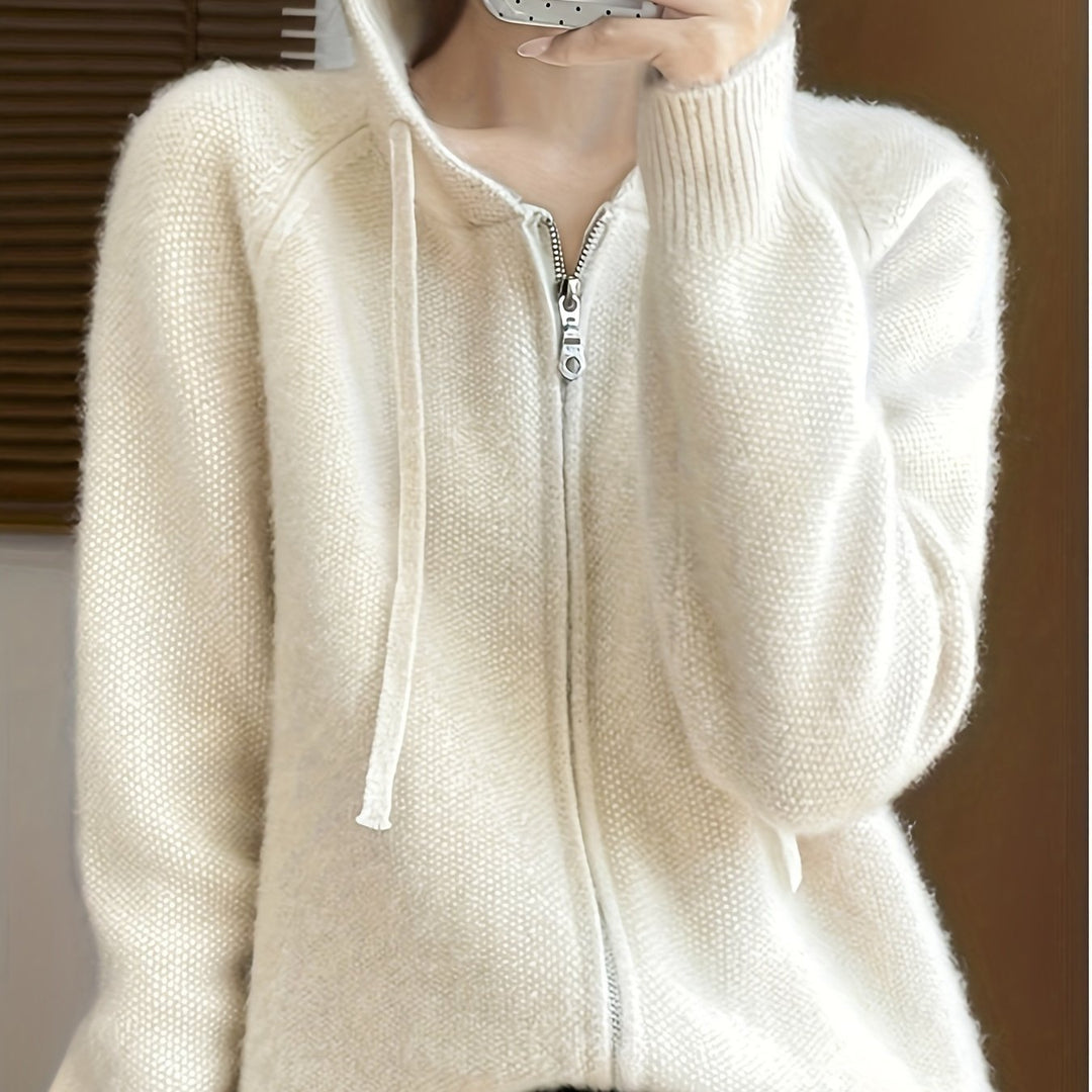 Bianca | Gehulde Rits-Voorkant Cardigan