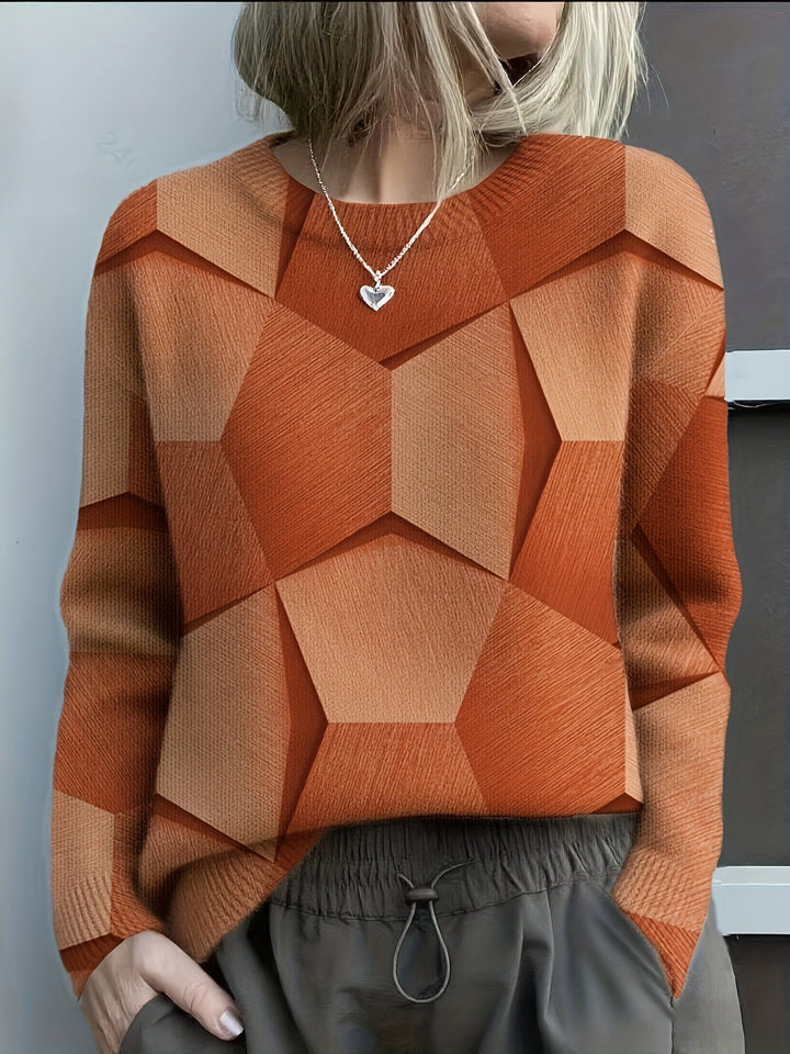 LUCIA – GEOMETRISCHE KLEURBLOK BREISWEATER