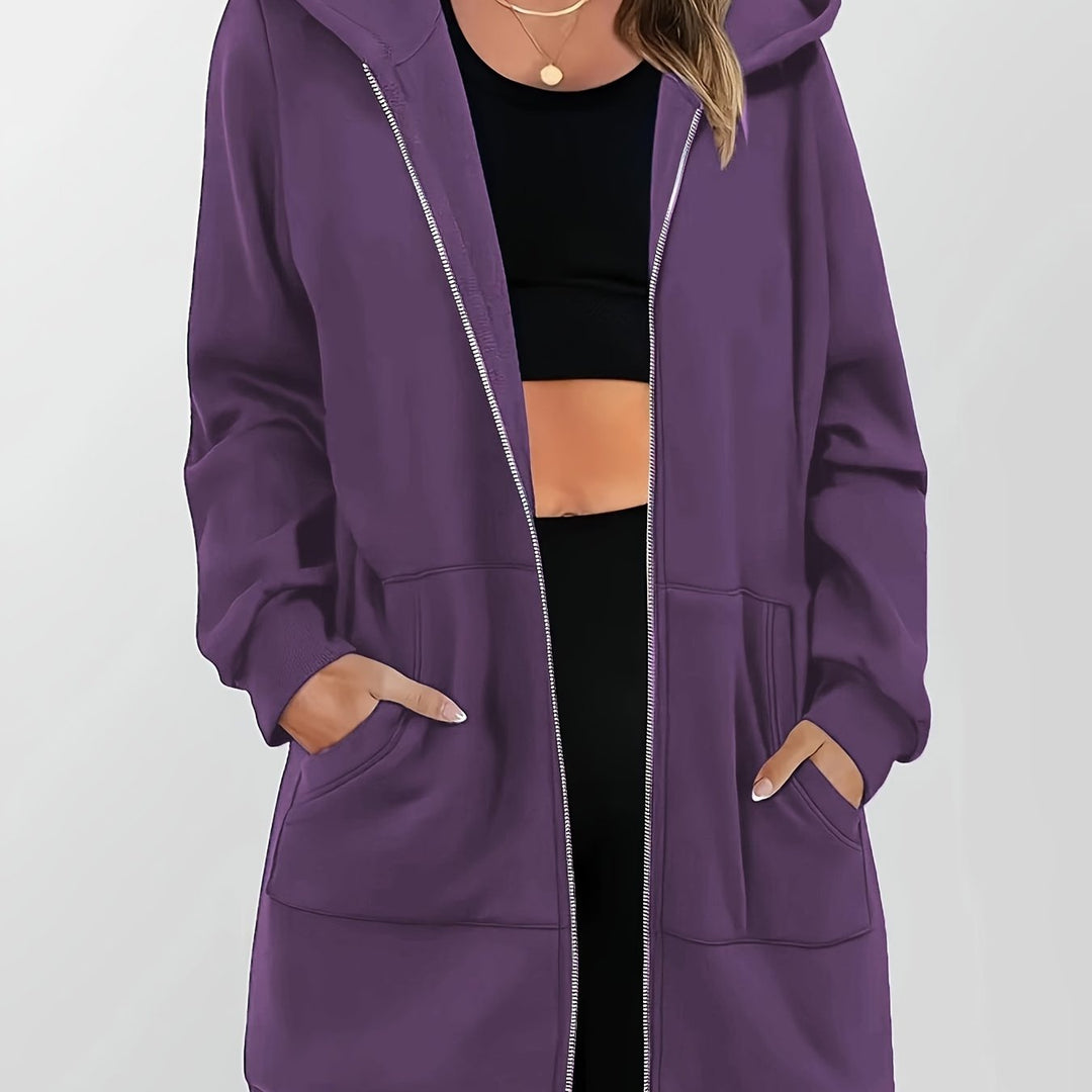 Heather | Lange Hoodie Zip Jast