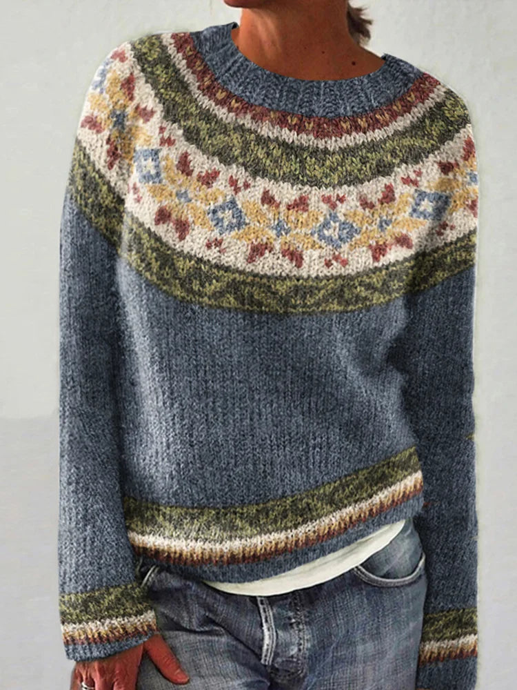 ORIANNA | RETRO-PULLOVER MET KLEURENBLOKKEN