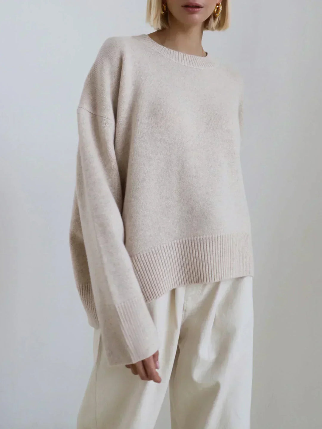 Dames Oversized Crew Neck Sweater
