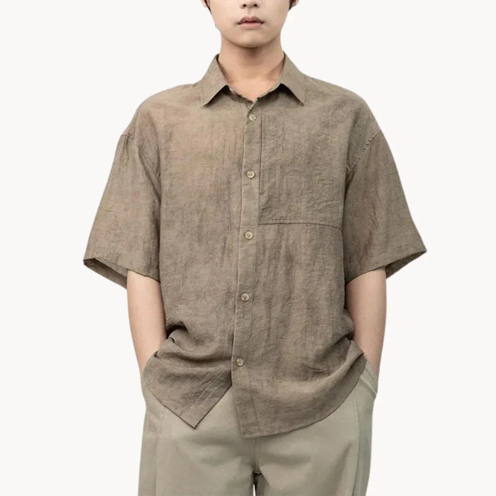 Bayside Zachte Linnen Camp Collar Shirt