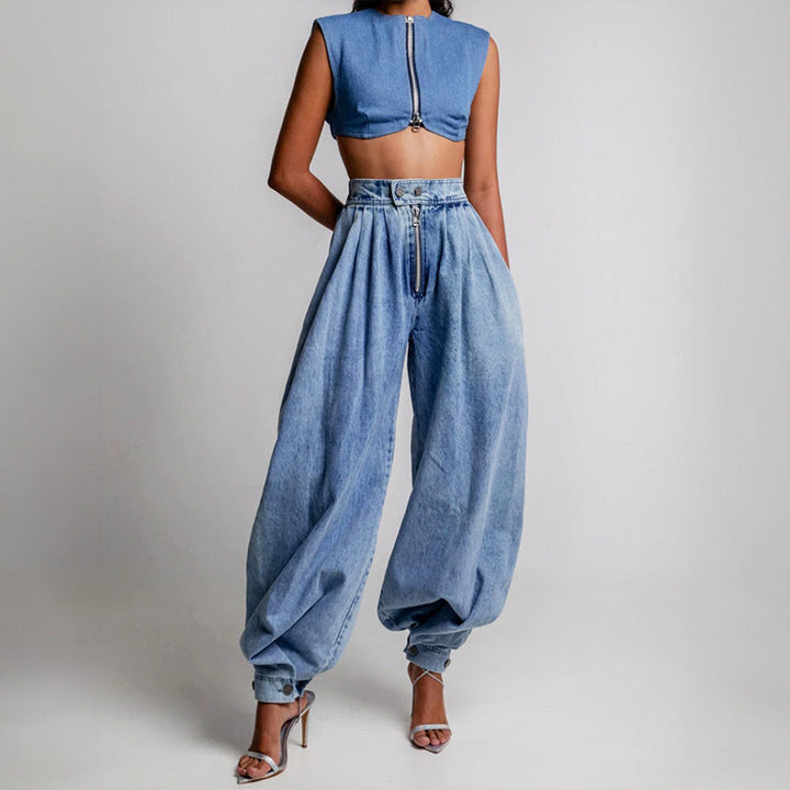 Hoge Taille Denim Ballon Jeans