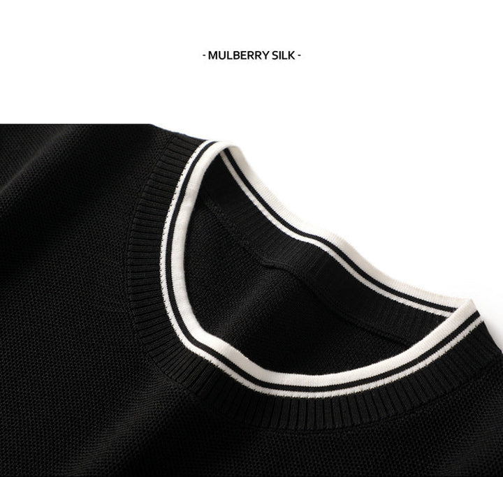 Calder Katoen Zijde Korte Mouwen Shirt