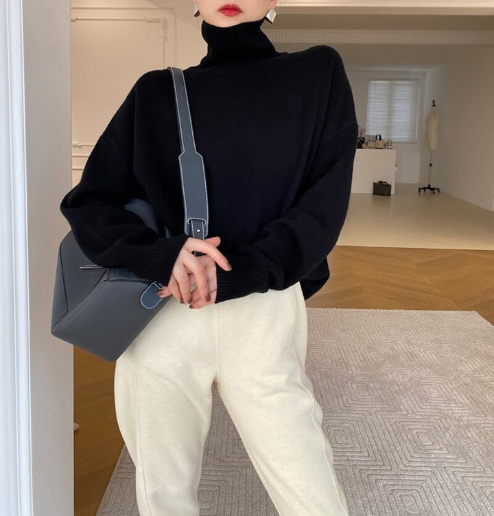 Dames Lange Mouw Turtleneck Trui
