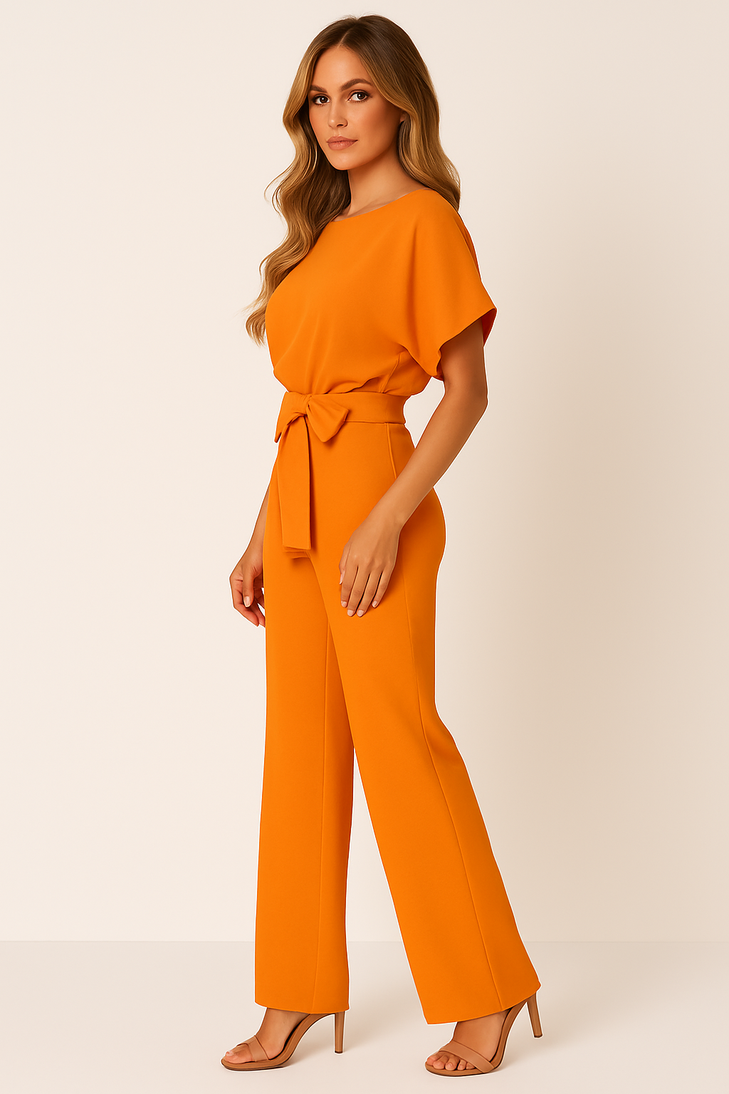 Jinte-Rose - Jumpsuit met strikdetail