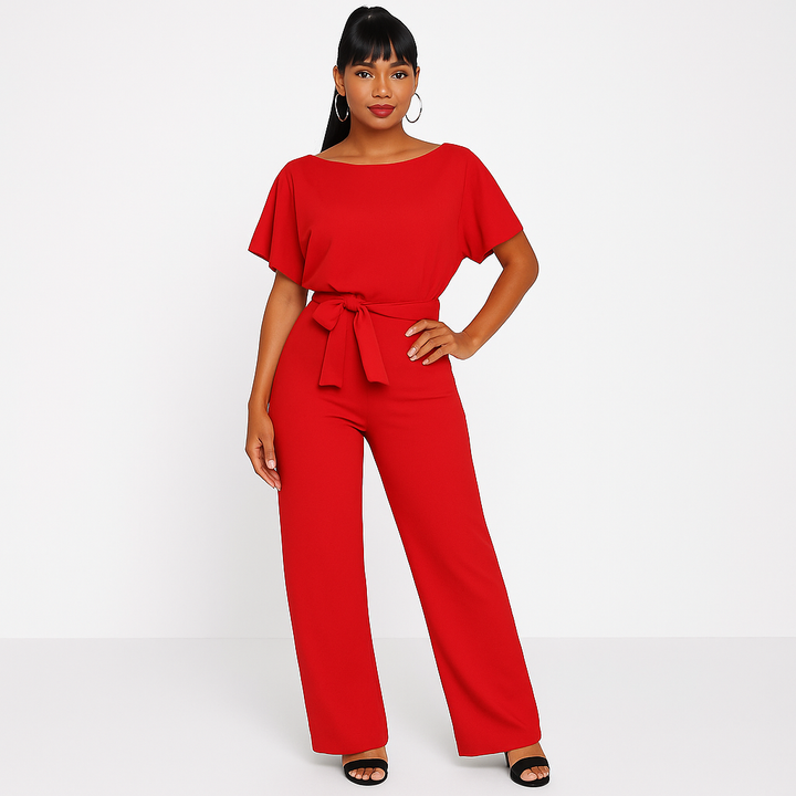 Jinte-Rose - Jumpsuit met strikdetail