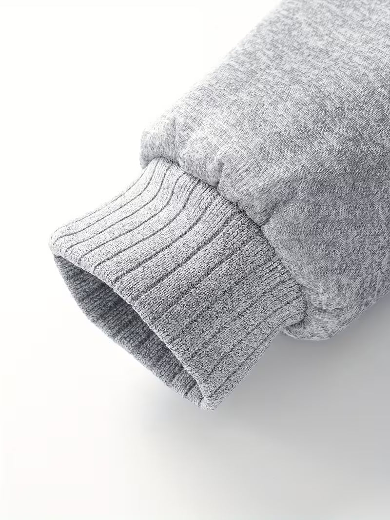 Fleece jas met capuchon en ritssluiting