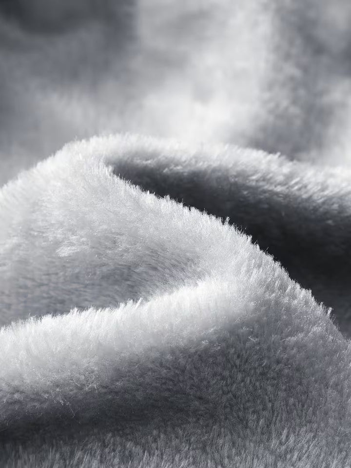 Fleece jas met capuchon en ritssluiting