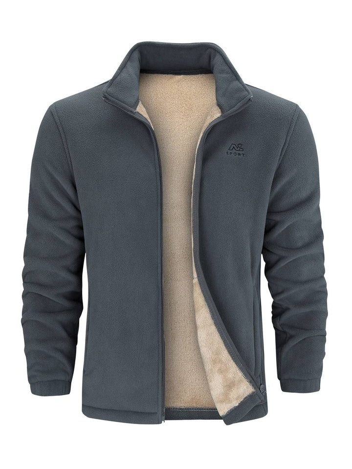 Fleece vest met opstaande kraag