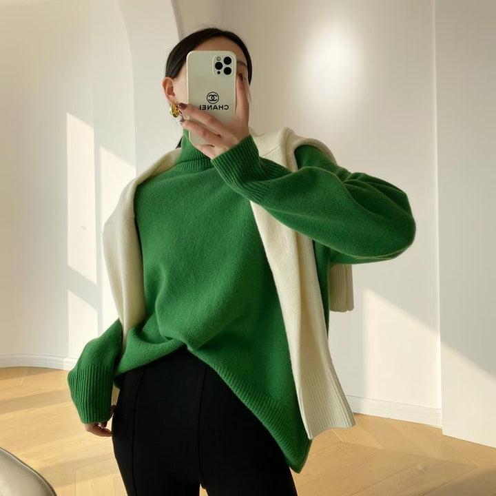 Dames Lange Mouw Turtleneck Trui