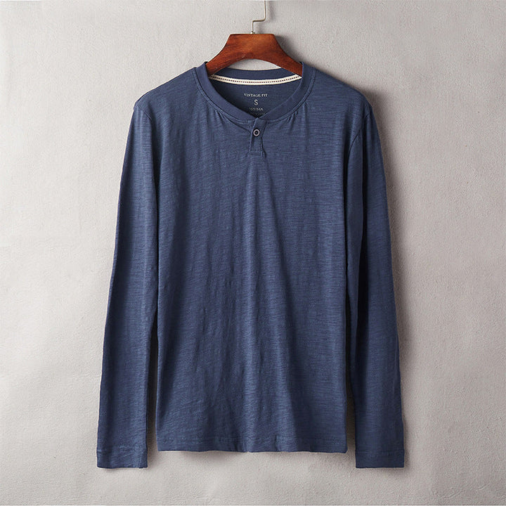Hiro Katoenen Lange Mouwen Shirt