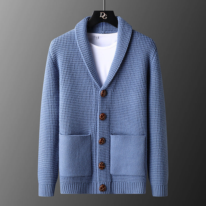 Linden Dikke Gebreide Wol Cardigan