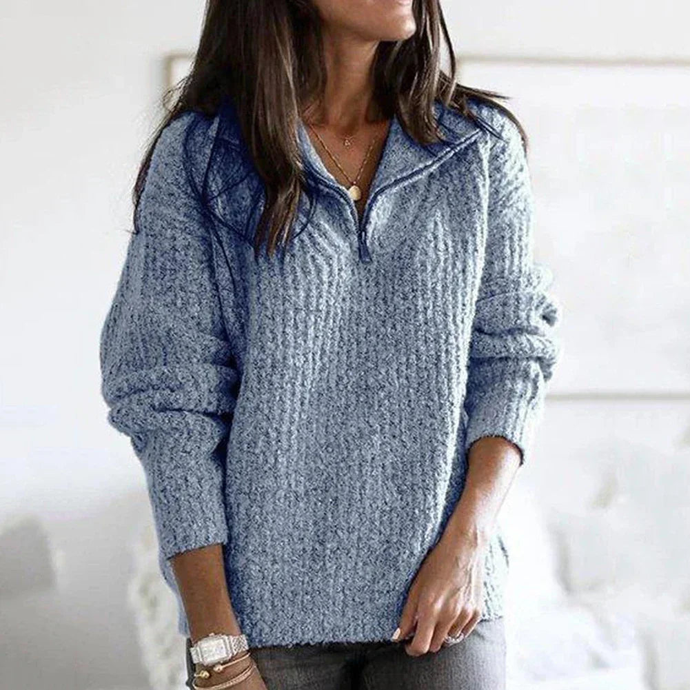 Pullover voor vrouwen met half zip