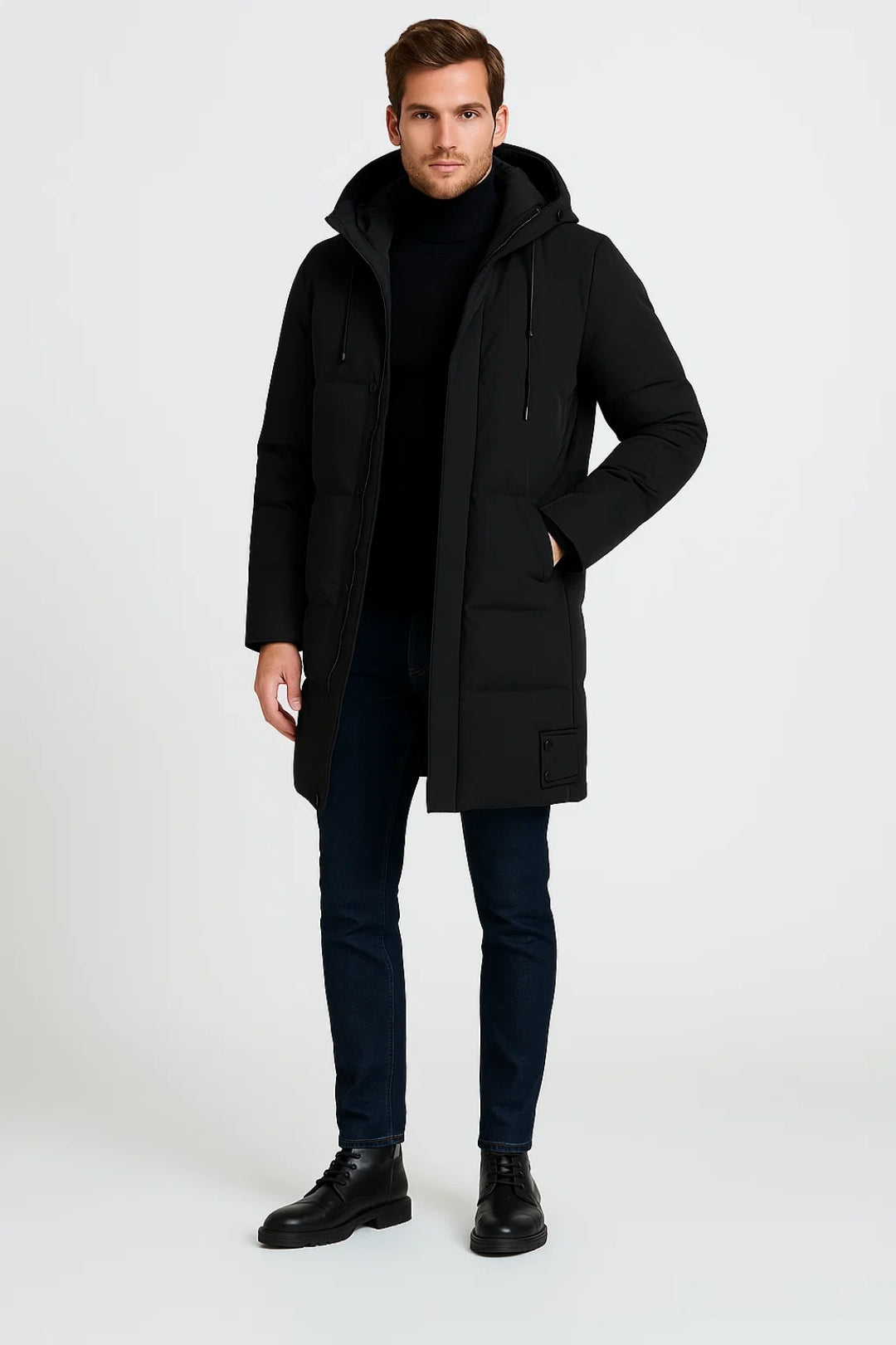 Heren Parka Jas | Verstelbare capuchon | Wind- en kouwerend voor winter