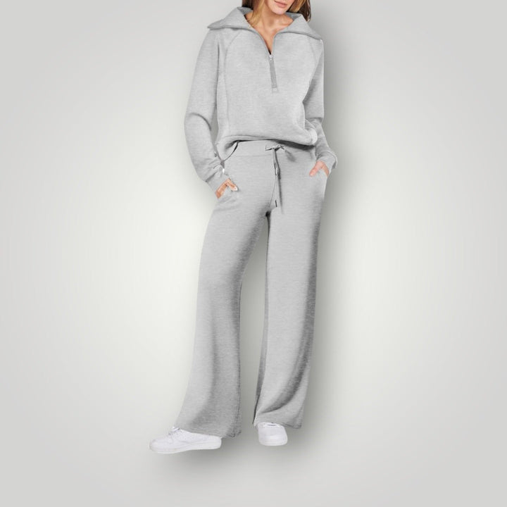 Loungewear met capuchon en rits
