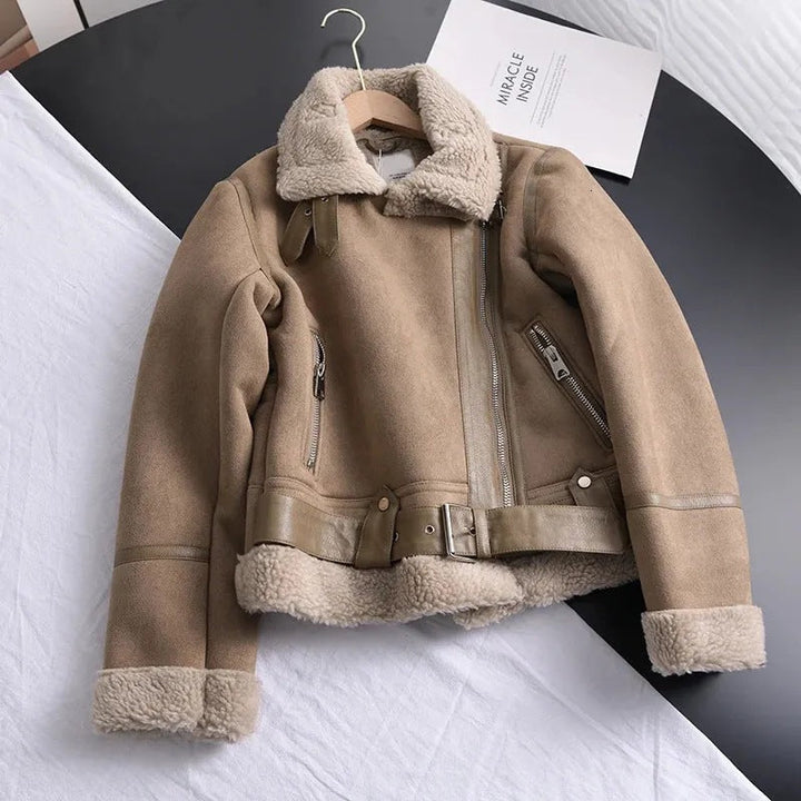 Colette Shearling Suède Jas