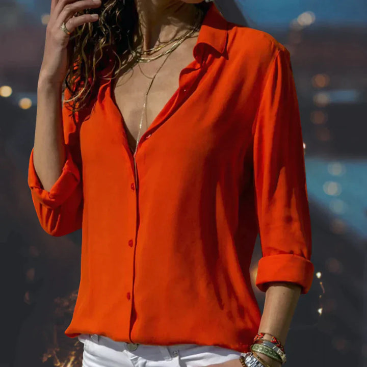 Sienna - Satijnen look blouse