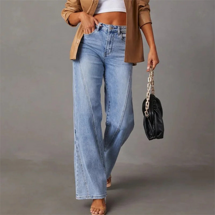 High Waist Denim Jeans voor vrouwen | Wide‑Leg